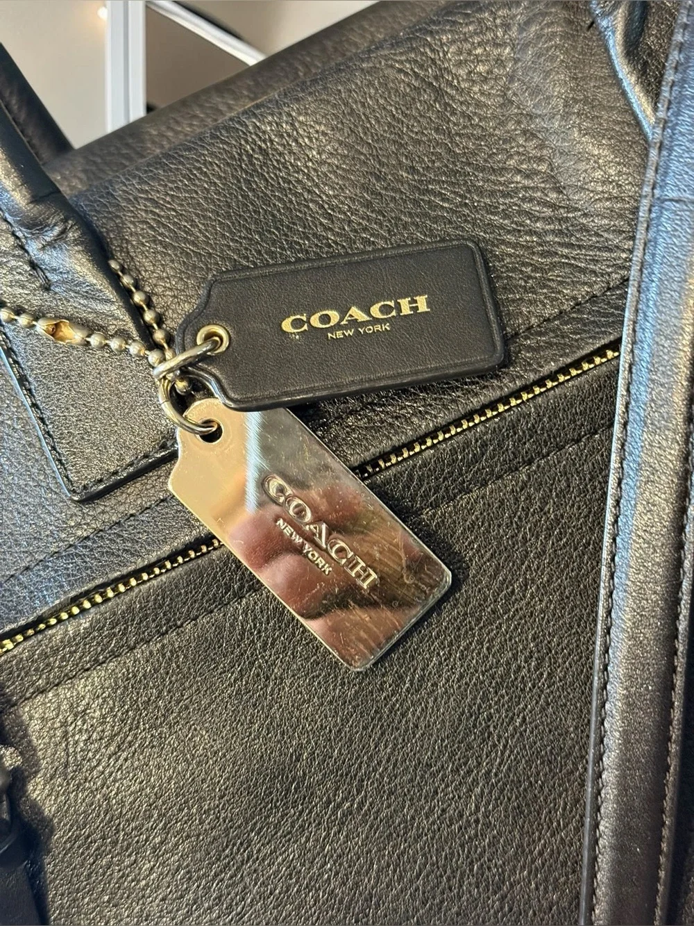 Coach Bleecker Riley Mixed Media Leather & Python Carryall Satchel Bag